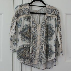 Lucky Brand Tie-Front Blouse